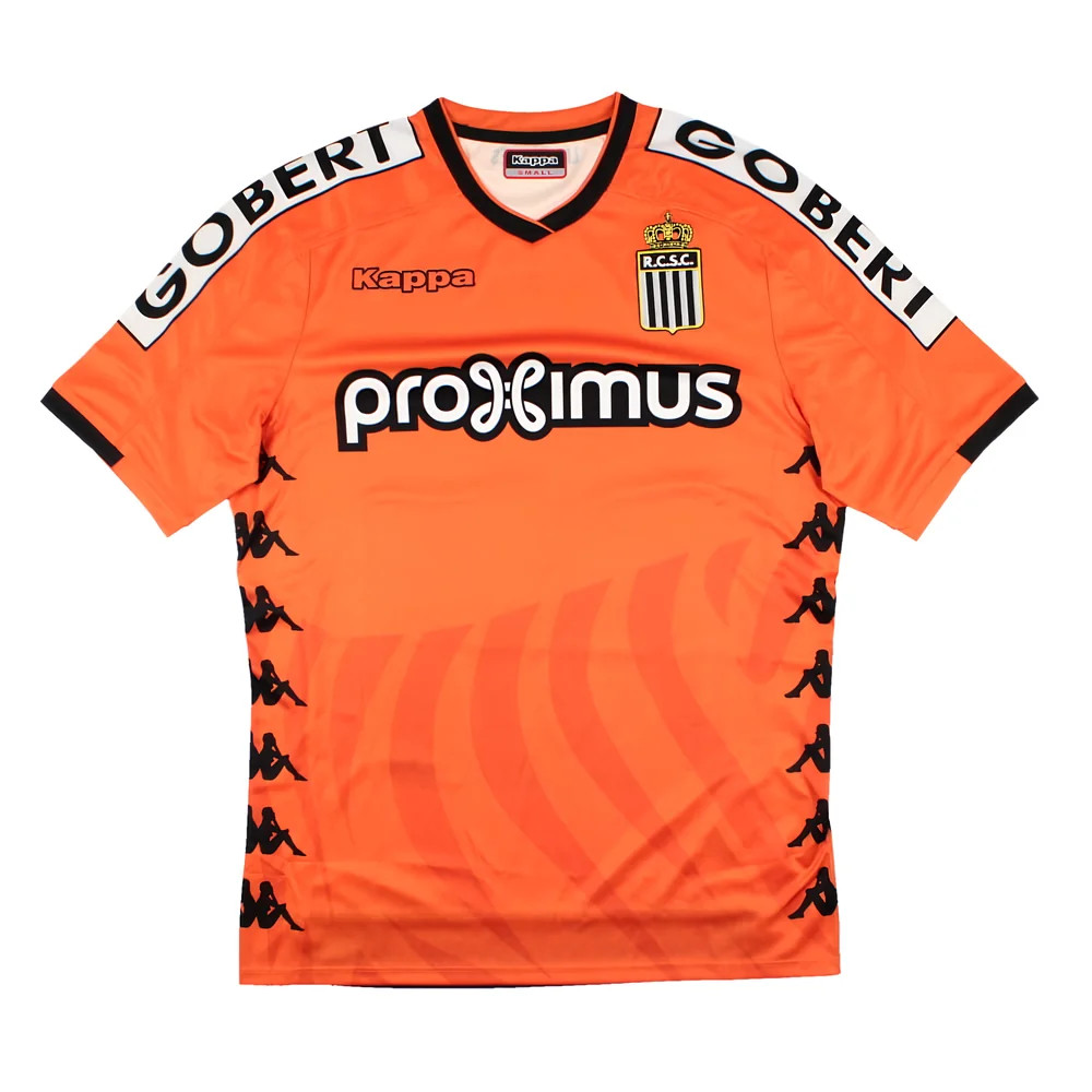 '18-'19 Charleroi Away Shirt (L) (Excellent) Polyester Made By: Kappa Men's Orange Large