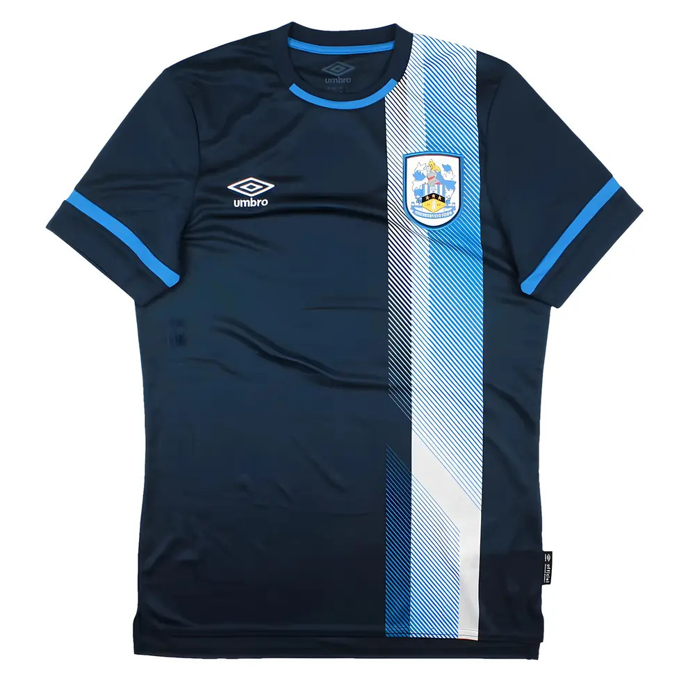 '21-'22 Huddersfield Away Shirt (Sponsorless) (M) (Mint) Polyester Made By: Umbro Men's Navy Medium