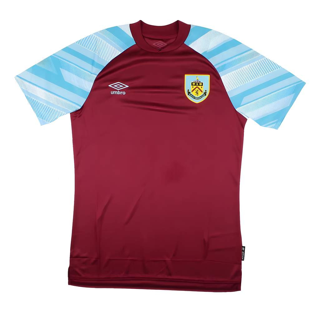'21-'22 Burnley Home Shirt (Sponsorless) ) (Mint) Polyester Made By: Umbro Men's Claret Extra Large