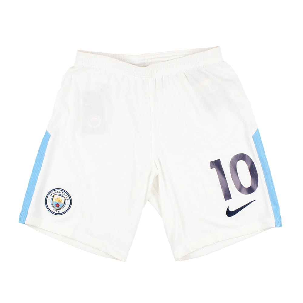 manchester city 2017-18 home shorts (#10) (s) (bnwt)