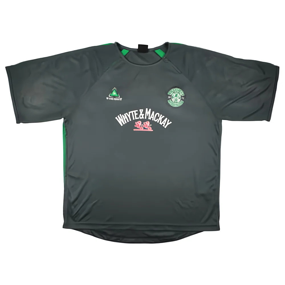 '06-'08 Hibs Le Coq Sportif Training Shirt ) (Very Good) Polyester Hibernian Men's Grey Extra Large