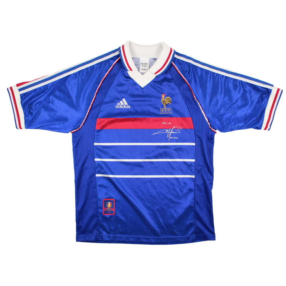 france 1998-00 pour toi fabien barthez home football shirt (s) (excellent)