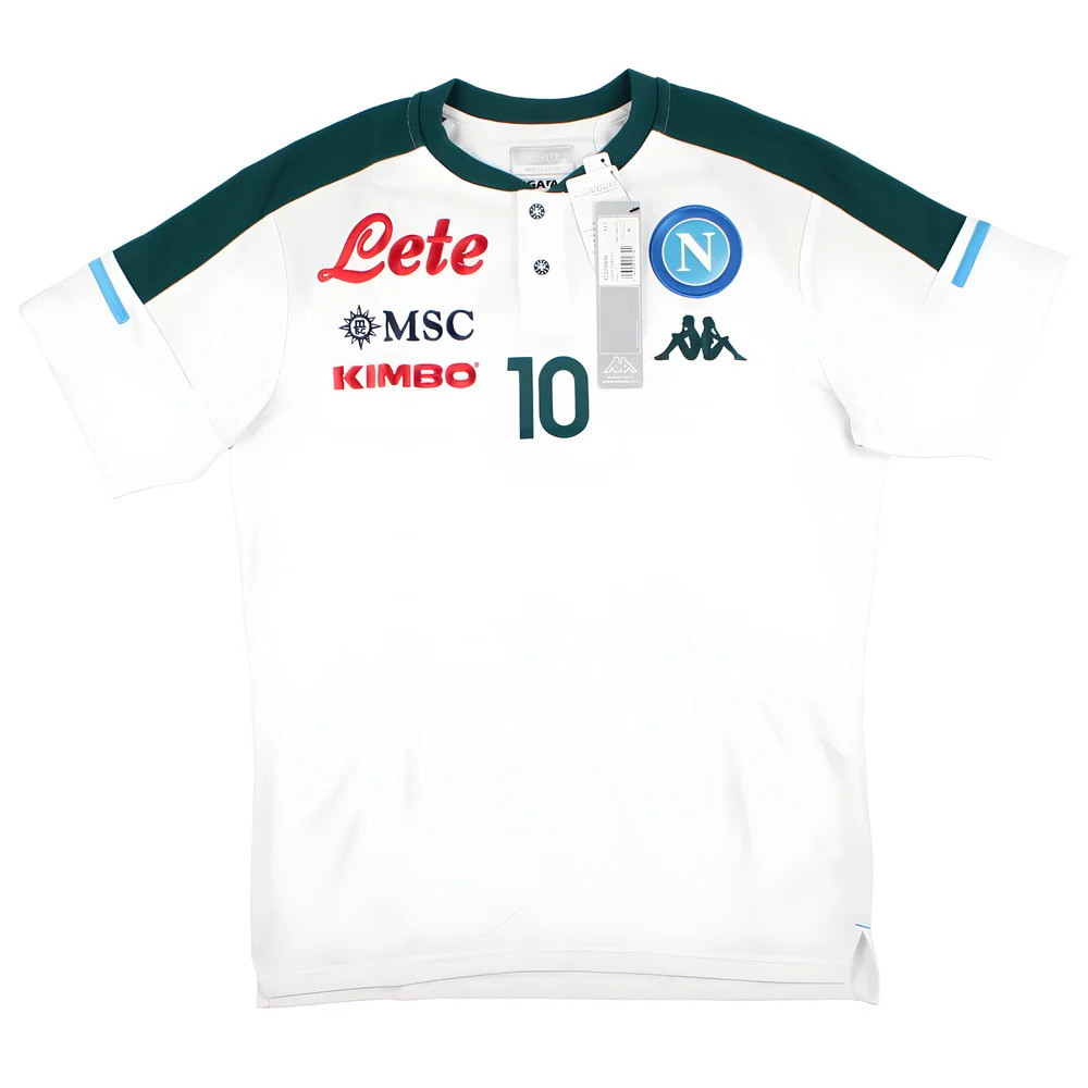 '20-'21 Napoli Kappa Training Shirt #10 (M) (Excellent) Polyester Men's White Medium