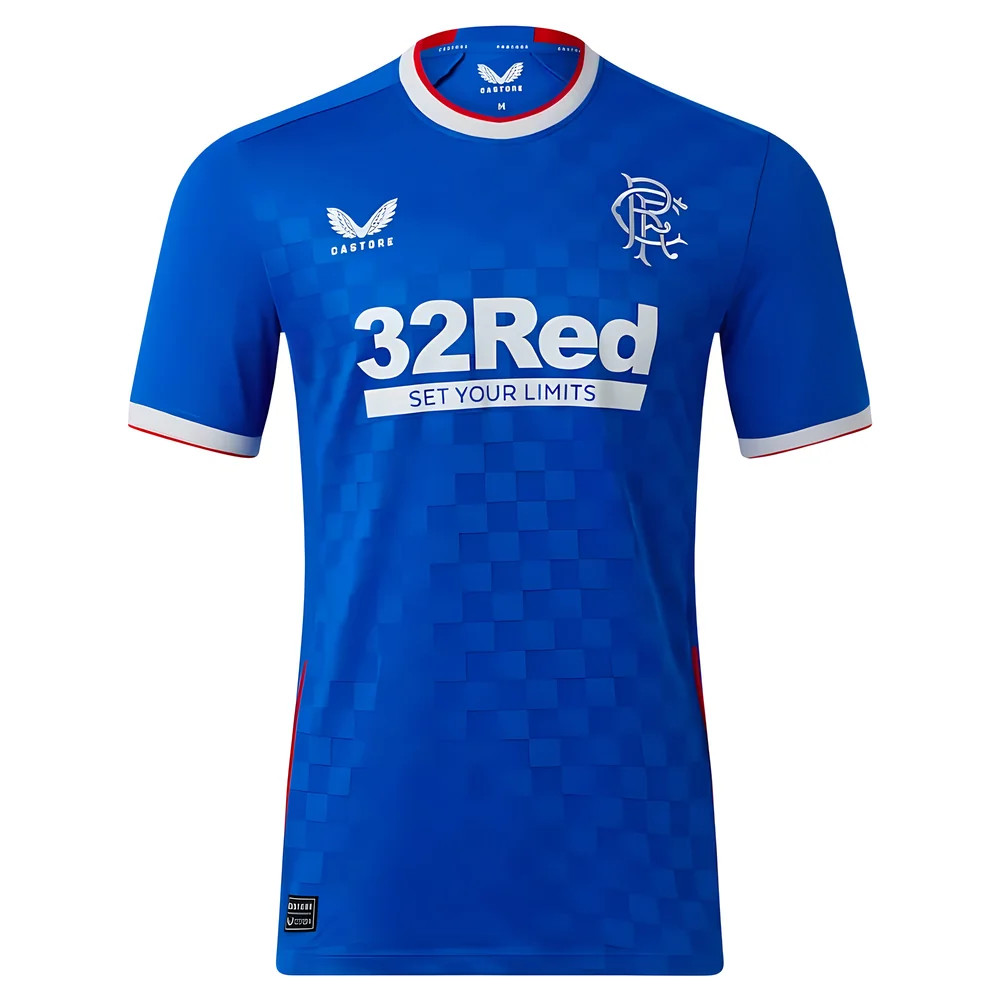 '22-'23 Rangers Home Shirt ) (Mint) Polyester Made By: Castore Men's Blue Extra Large