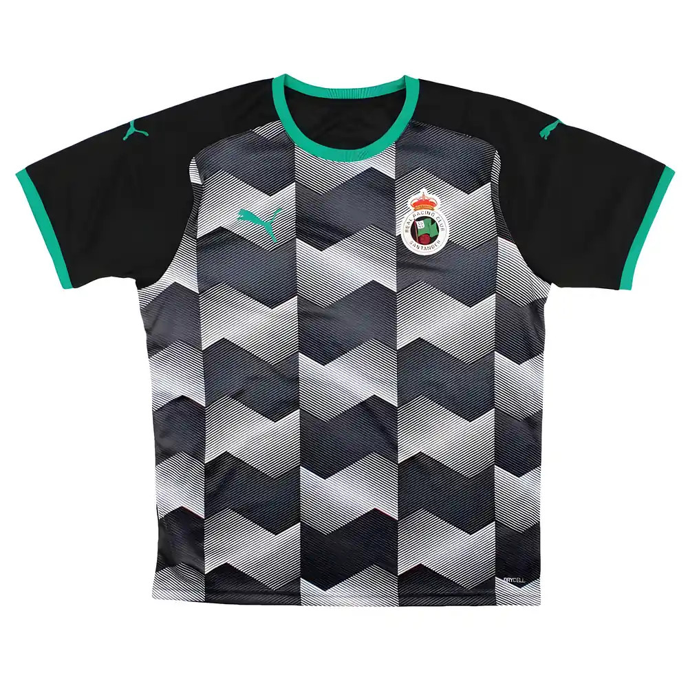 '21-'22 Racing Santander Away Shirt (Sponsorless) ) (Mint) Polyester Made By: Puma Men's Black Extra Large
