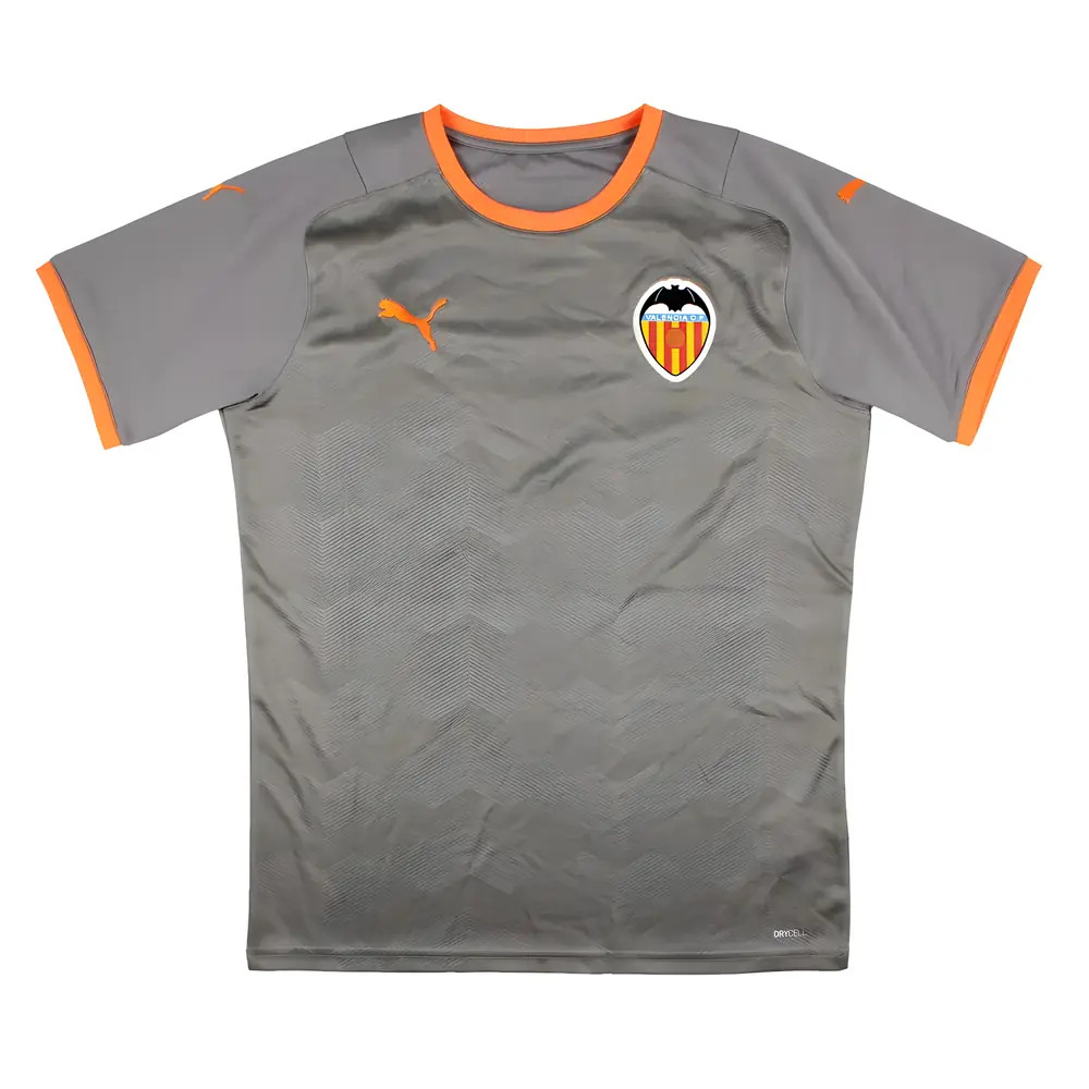 '21-'22 Valencia Fourth Shirt (Sponsorless) (M) (Mint) Polyester Made By: Puma Men's Grey Medium