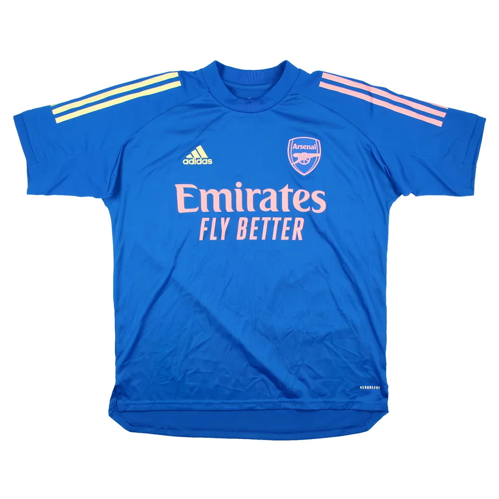 '20-'21 Arsenal Adidas Training Shirt (M) (Excellent) Polyester Men's Blue Medium