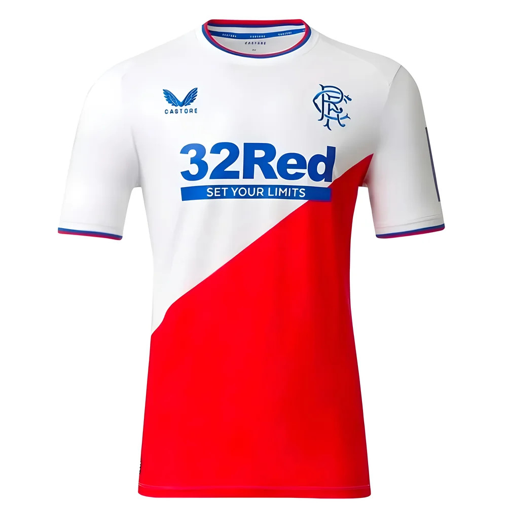 '22-'23 Rangers Away Shirt (M) (Mint) Polyester Made By: Castore Men's White Medium