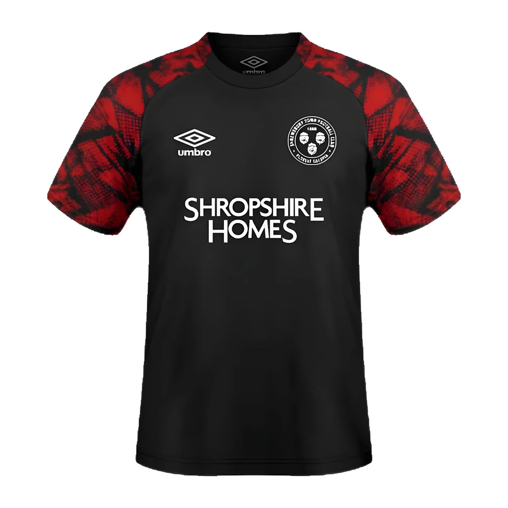 '22-'23 Shrewsbury Away Shirt ) (Excellent) Polyester Made By: Umbro Men's Black Xxl