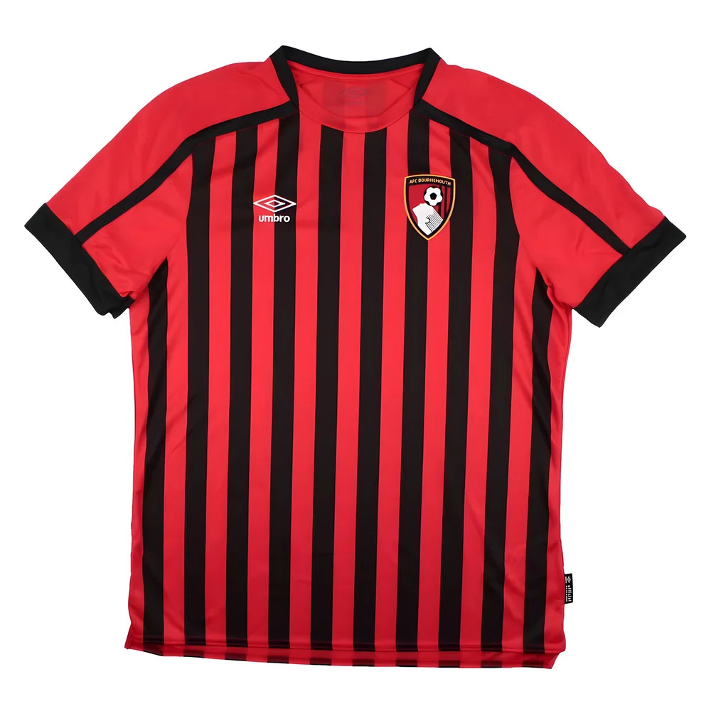 '21-'22 Bourenmouth Home Shirt (Sponsorless) (M) (Mint) Polyester Bournemouth Made By: Umbro Men's Red Medium