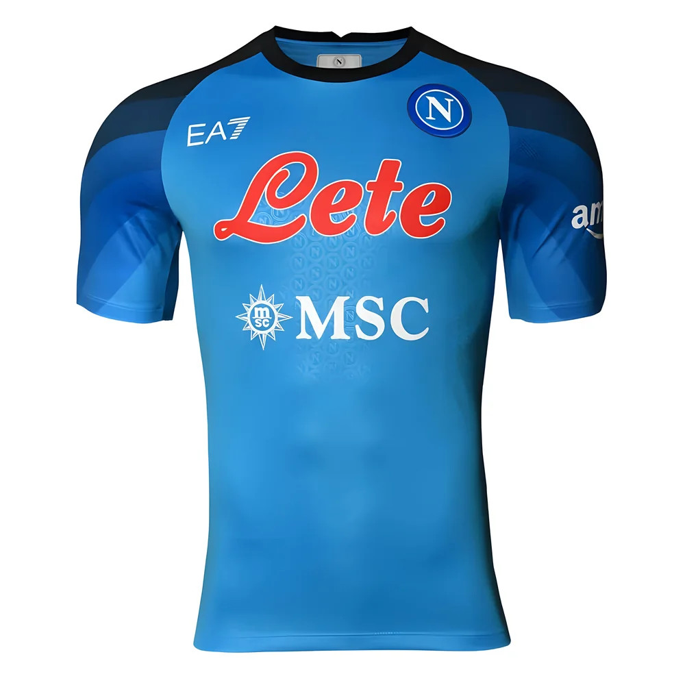'22-'23 Napoli Player Issue Home Shirt (L) (Very Good) Polyester Made By: Ea7 Men's Blue Large