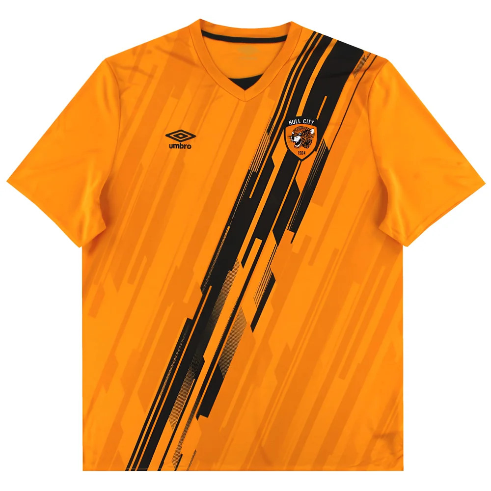 '21-'22 Hull City Home Shirt (Sponsorless) ) (Excellent) Polyester Made By: Umbro Men's Orange 3XL