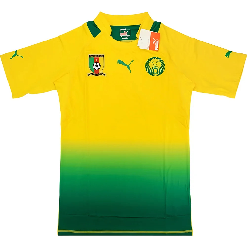'12-'13 Cameroon Authentic Away Shirt (L) (Mint) Polyester Made By: Puma Men's Yellow Large