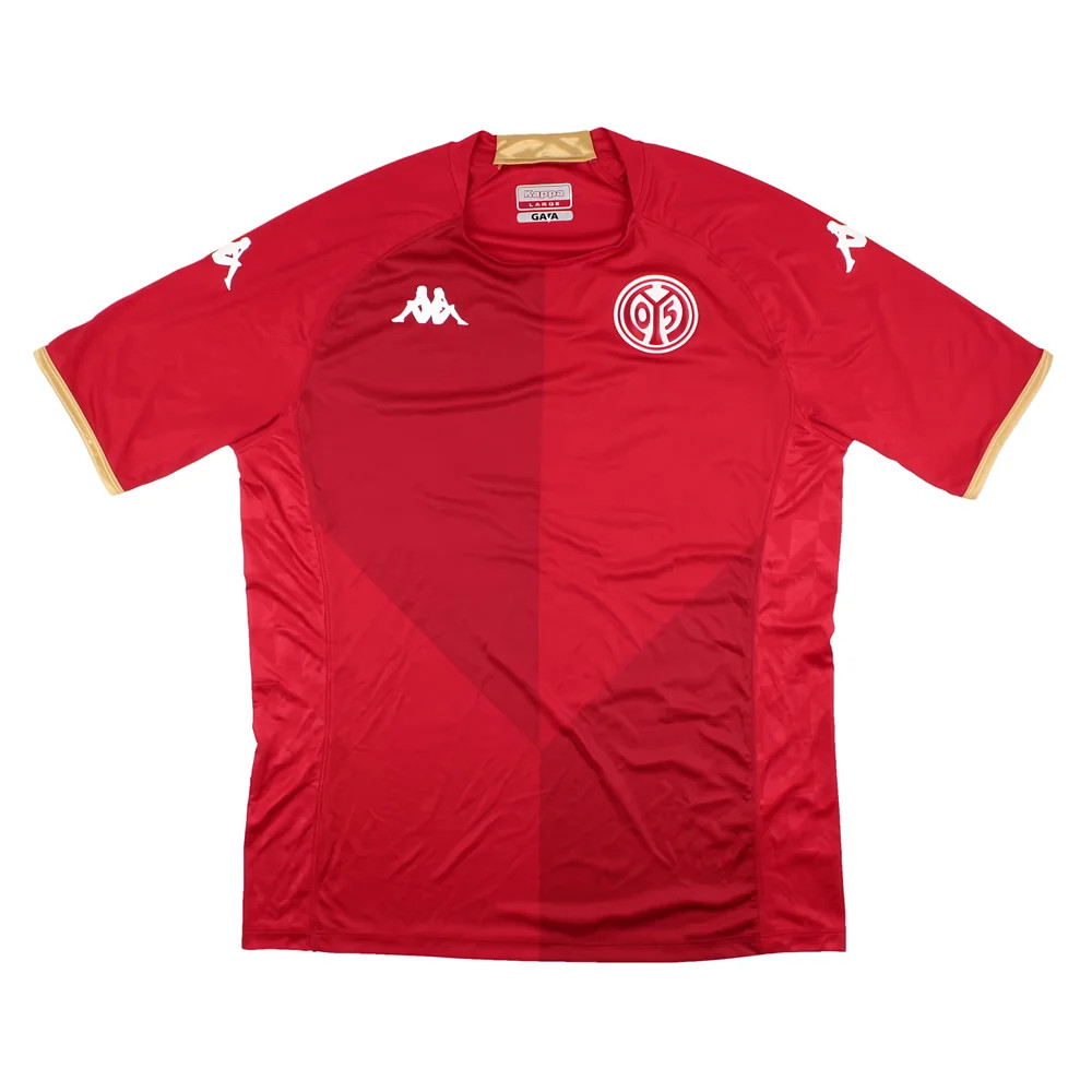 '22-'23 Mainz 05 Home Shirt (Sponsorless) ) (Mint) Polyester Made By: Kappa Men's Red 3XL
