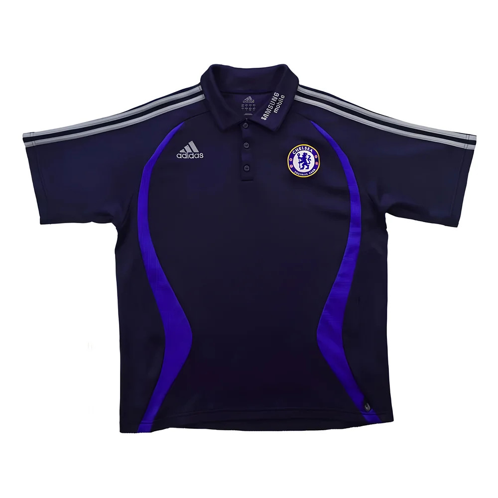 '14-'15 Chelsea Adidas Training Polo Shirt ) (Excellent) Polyester Men's Navy Extra Small