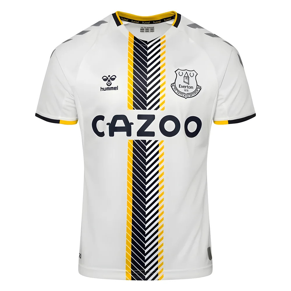 '21-'22 Everton Third Shirt ) (Very Good) Polyester Made By: Hummel Men's White 5XL