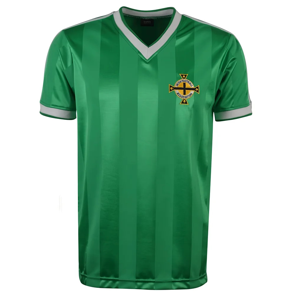 Northern Ireland 1984 Polyester Retro Football Shirt Made By: Toffs Men's Green 3XL