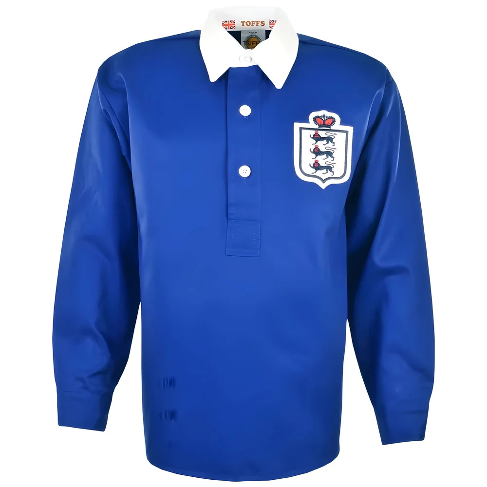 England 1938 Retro Football Shirt Polyester Made By: Toffs Men's Blue 4XL