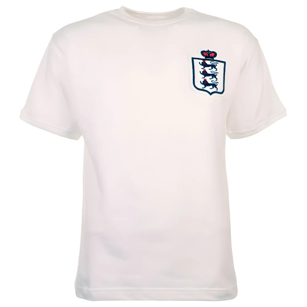 England Retro Football Shirt Polyester Made By: Toffs Men's White 4XL