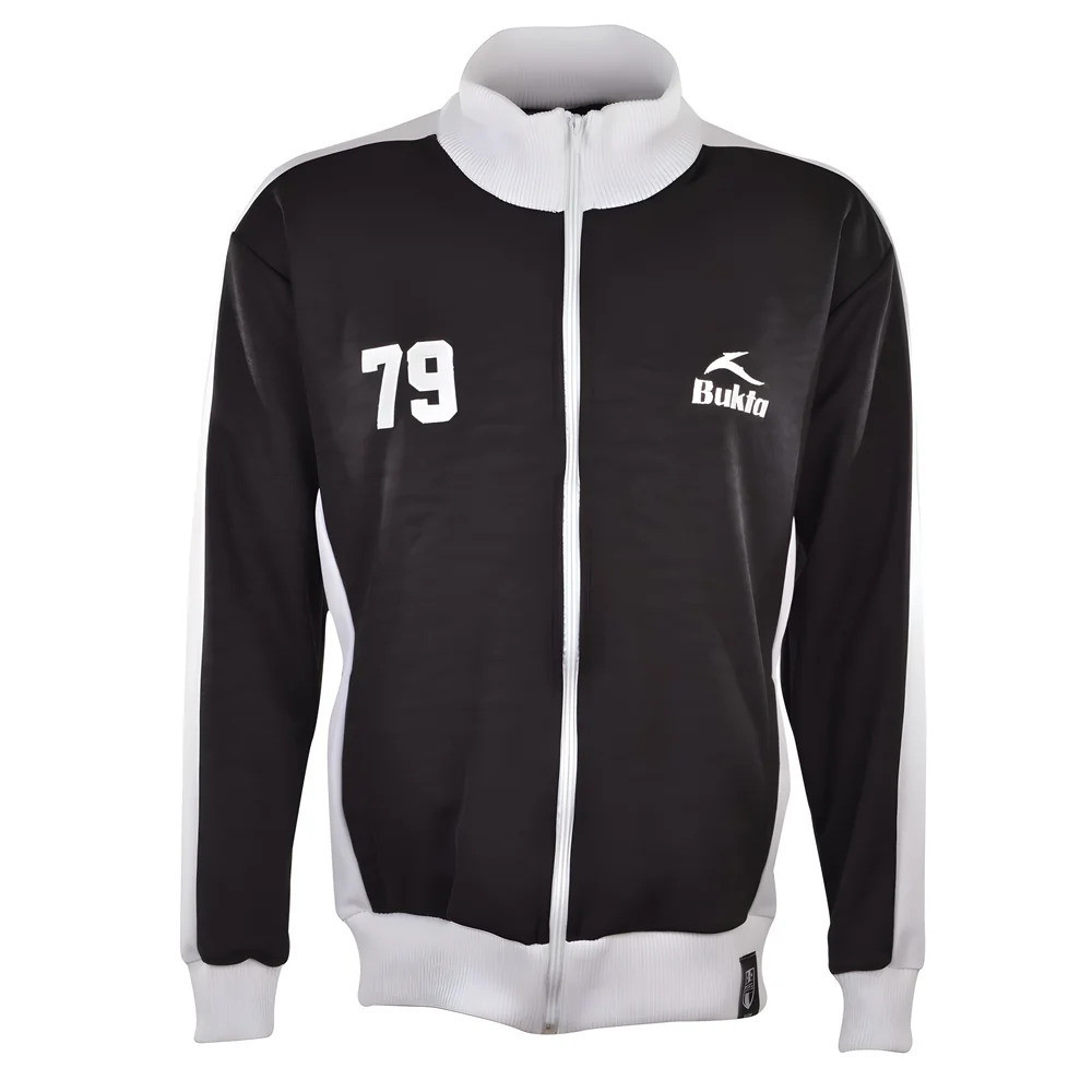 Bukta Heritage Track Top With White Panels/Cuffs Polyester Chelsea Made By: Toffs Men's Black Xxl