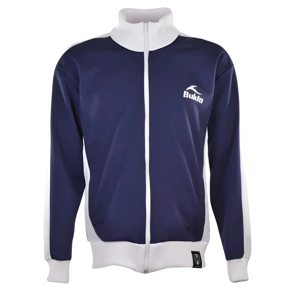 Bukta Track Top With White Panels/Cuffs/W'band Polyester Chelsea Made By: Toffs Men's Navy Xxl