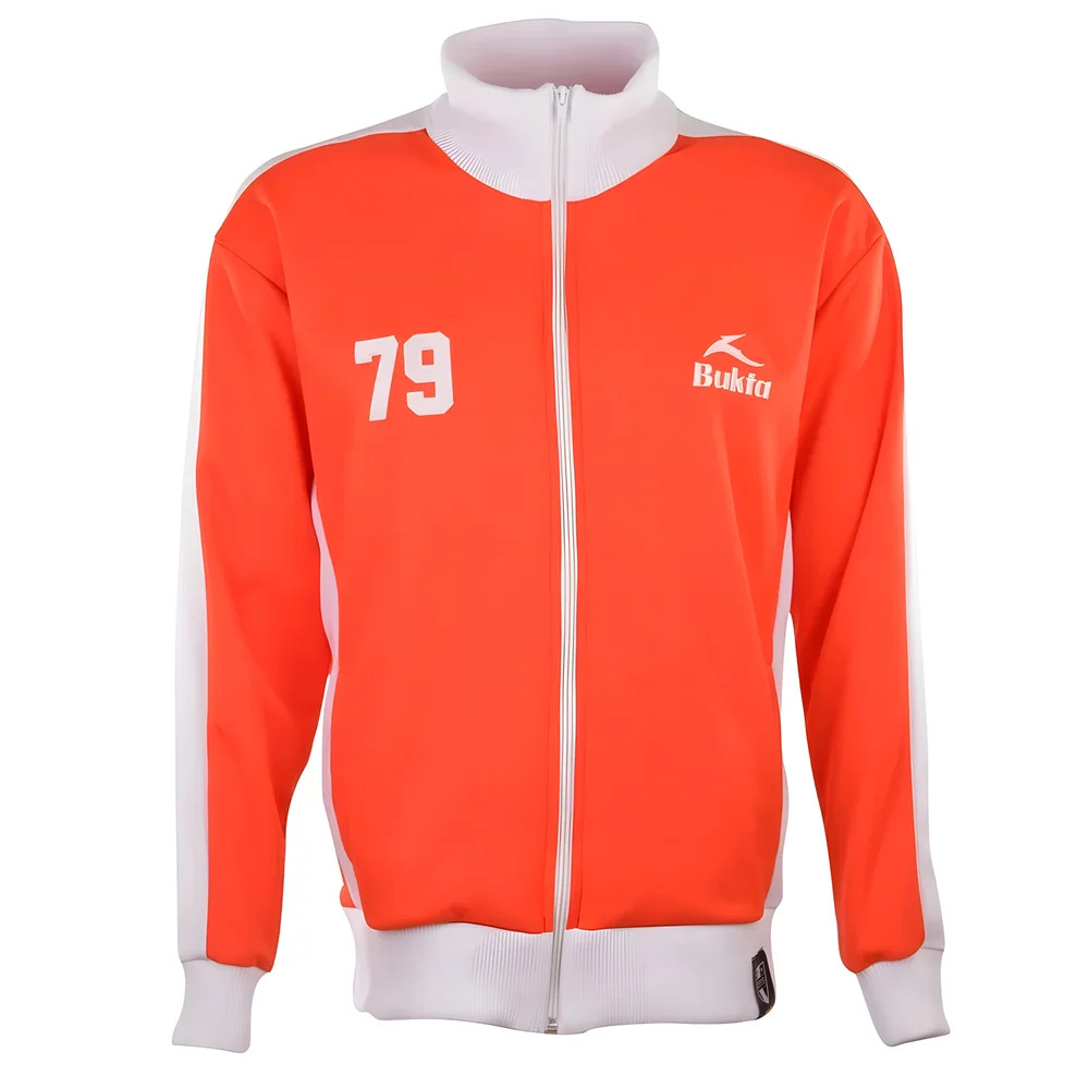 Bukta Heritage Track Top With White Panels/Cuffs/W'band Polyester Chelsea Made By: Toffs Men's Red 5XL