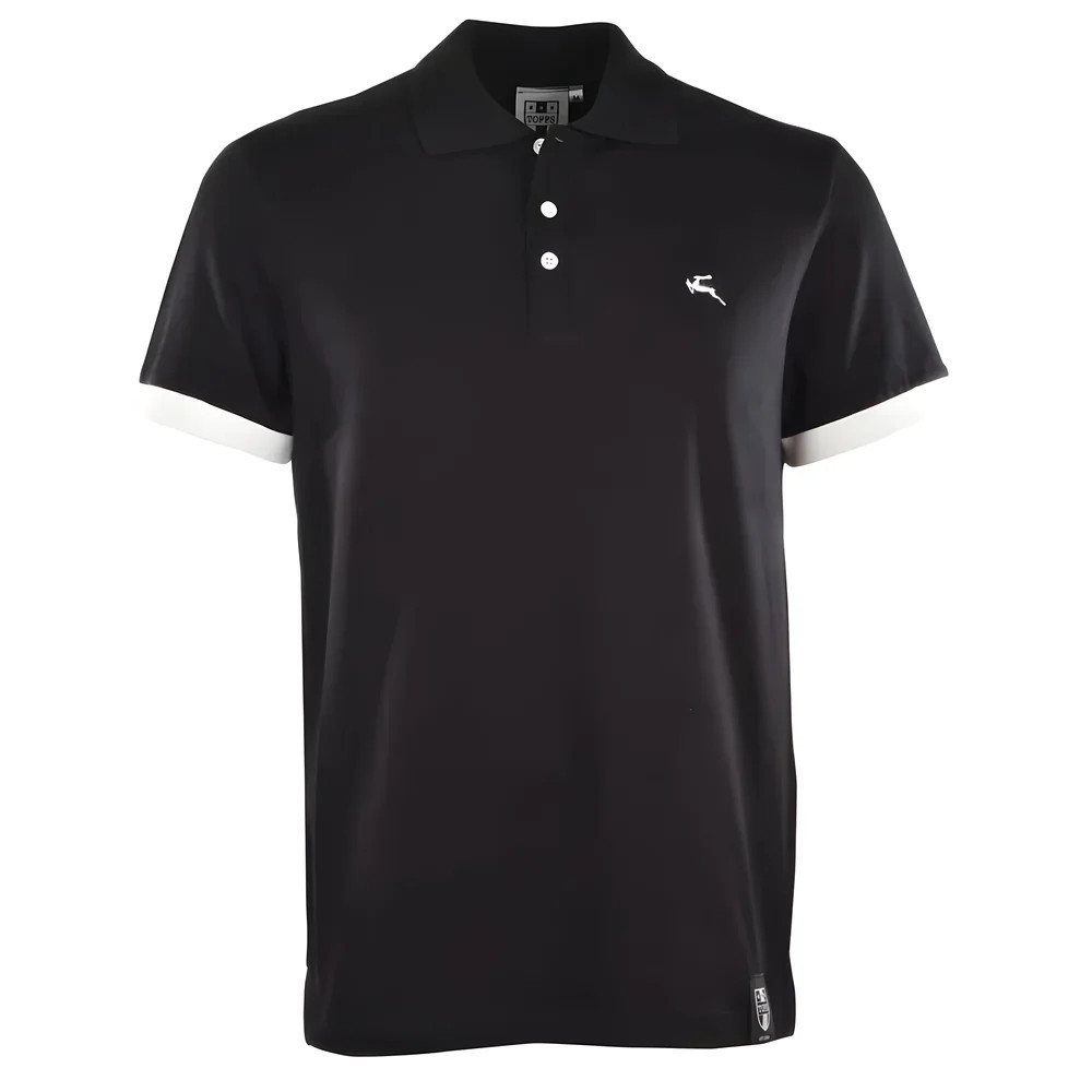 Bukta Lifestyle Polo With White Cuffs Polyester Chelsea Made By: Toffs Men's Black 5XL