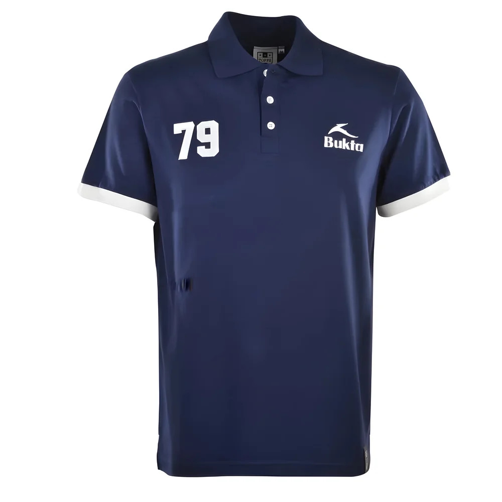 Bukta Heritage Polo With White Cuffs Polyester Chelsea Made By: Toffs Men's Navy 5XL