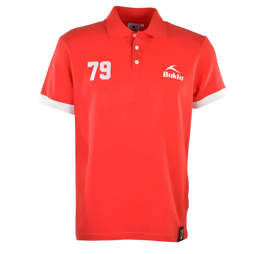Bukta Heritage Polo With White Cuffs Polyester Chelsea Made By: Toffs Men's Red Xxl