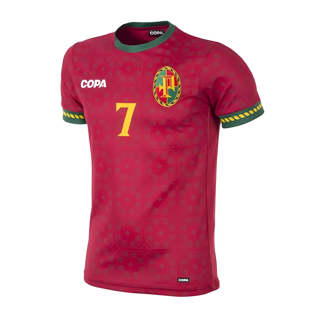 Portugal Football Shirt Polyester Made By: Copa Classics Men's Red Xxl