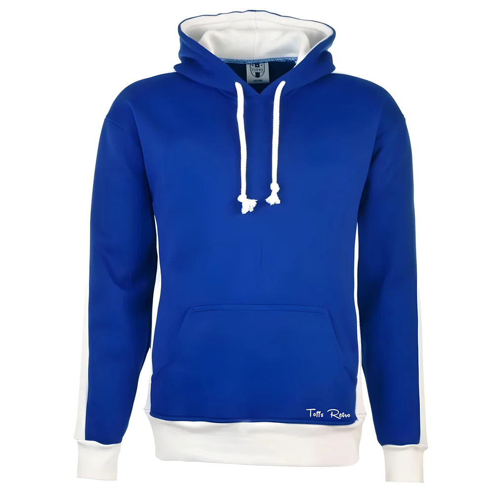 Toffs Retro Royal Hoodie - Sleeve Panels Polyester Chelsea Men's White 3XL