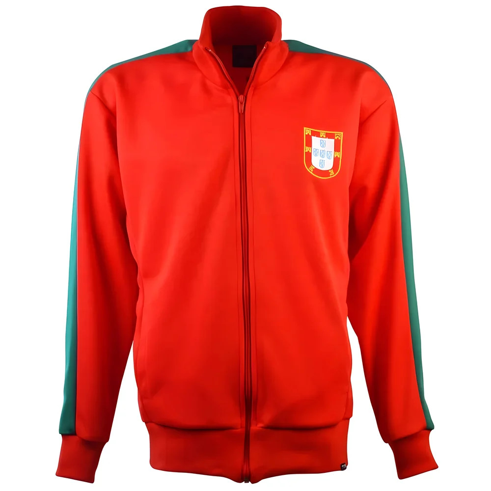 Portugal Retro Anthem Track Top Polyester Made By: Toffs Men's Red Medium