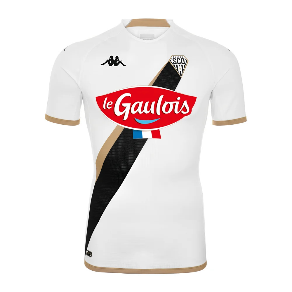 '22-'23 Angers Sco Away Shirt (L) (Excellent) Polyester Made By: Kappa Men's White Large