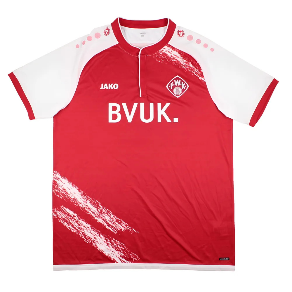 '21-'22 Wurzburger Kickers Home Shirt ) (Very Good) Polyester Made By: Jako Men's Red Xxl