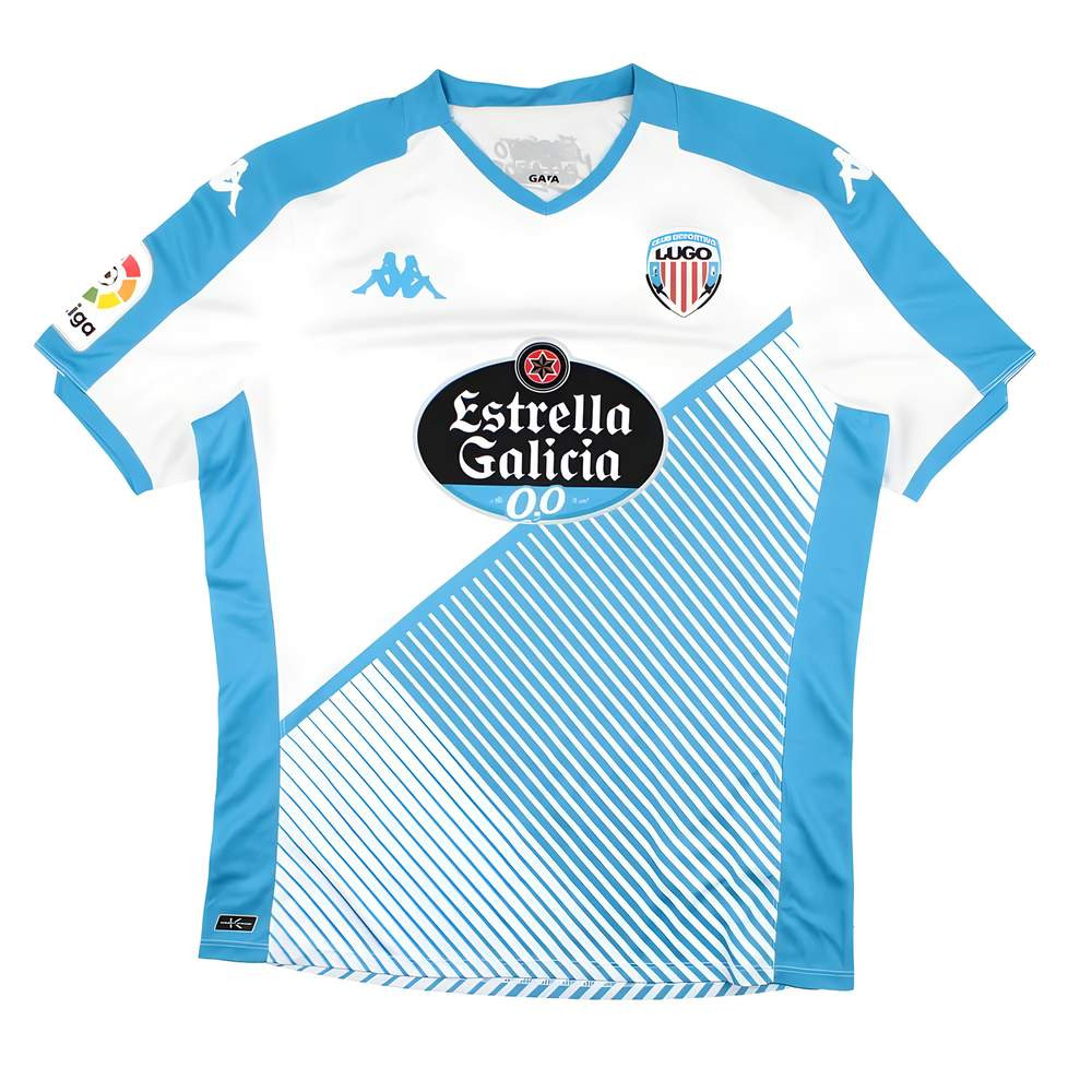 '20-'21 Deportivo Lugo Away Shirt (L) (Mint) Polyester Made By: Kappa Men's White Large