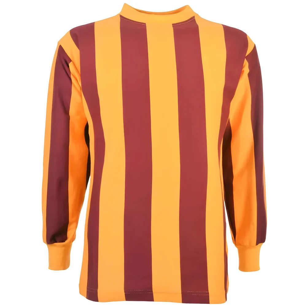 Bradford City 1960S Kids Retro Football Shirt Men's Polyester Made By: Toffs Boys Maroon Size 10-11