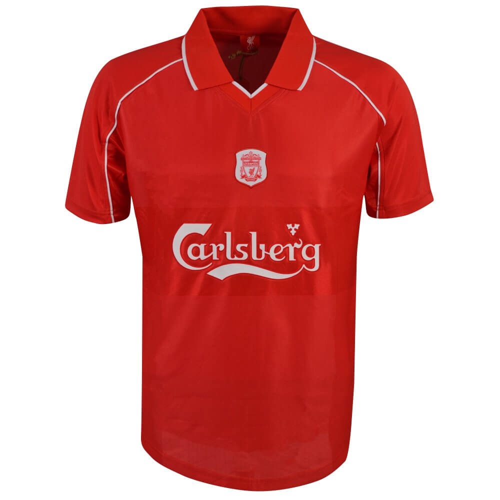 Liverpool 2000 Home Football Shirt à Manches Courtes Top T-shirt pour homme 