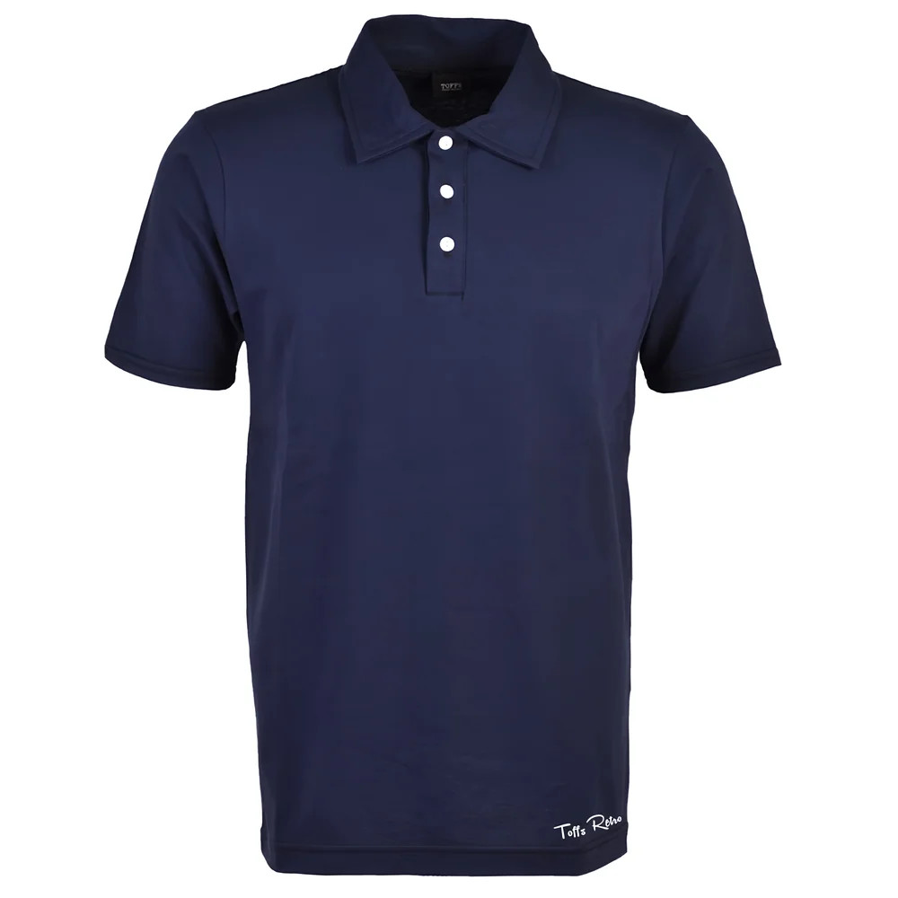 Toffs Retro Polo Shirt - Polyester Chelsea Men's Navy 3XL