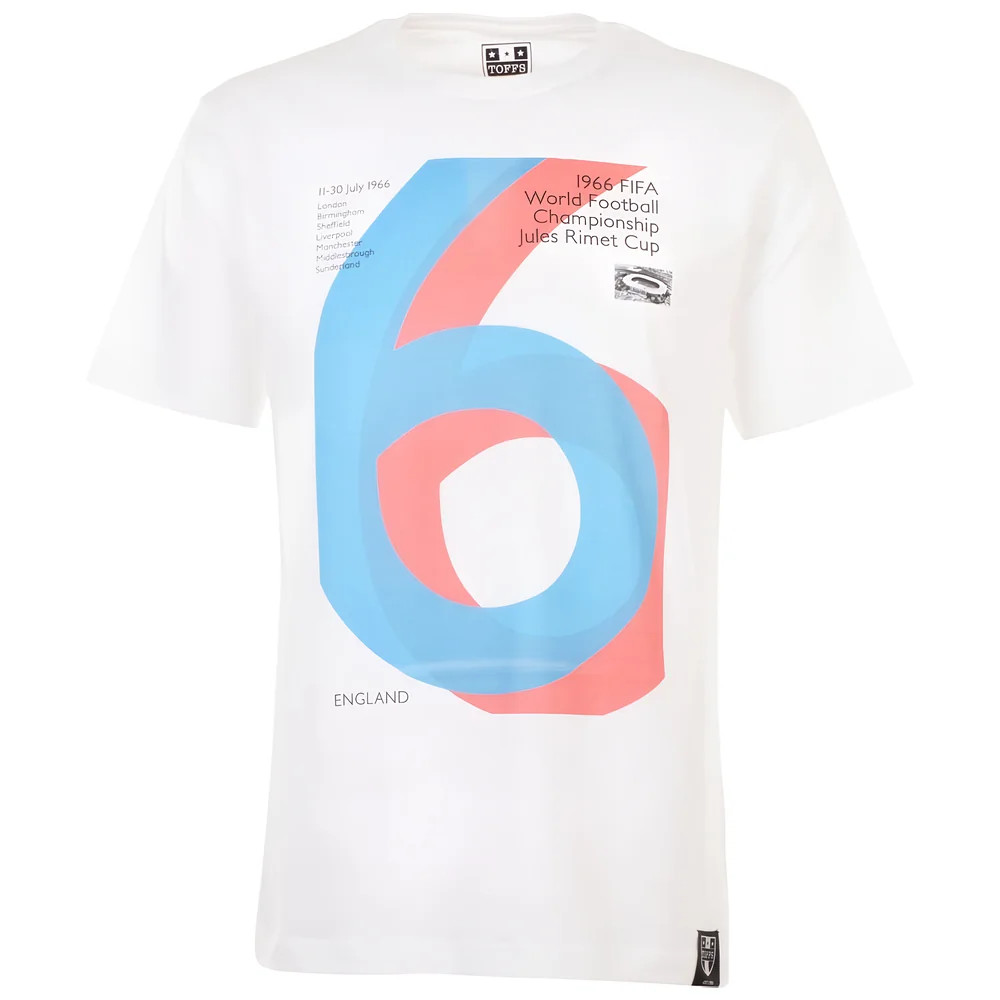Pennarello: World Cup - England 1966 T-Shirt - Polyester Made By: Toffs Men's White 4XL