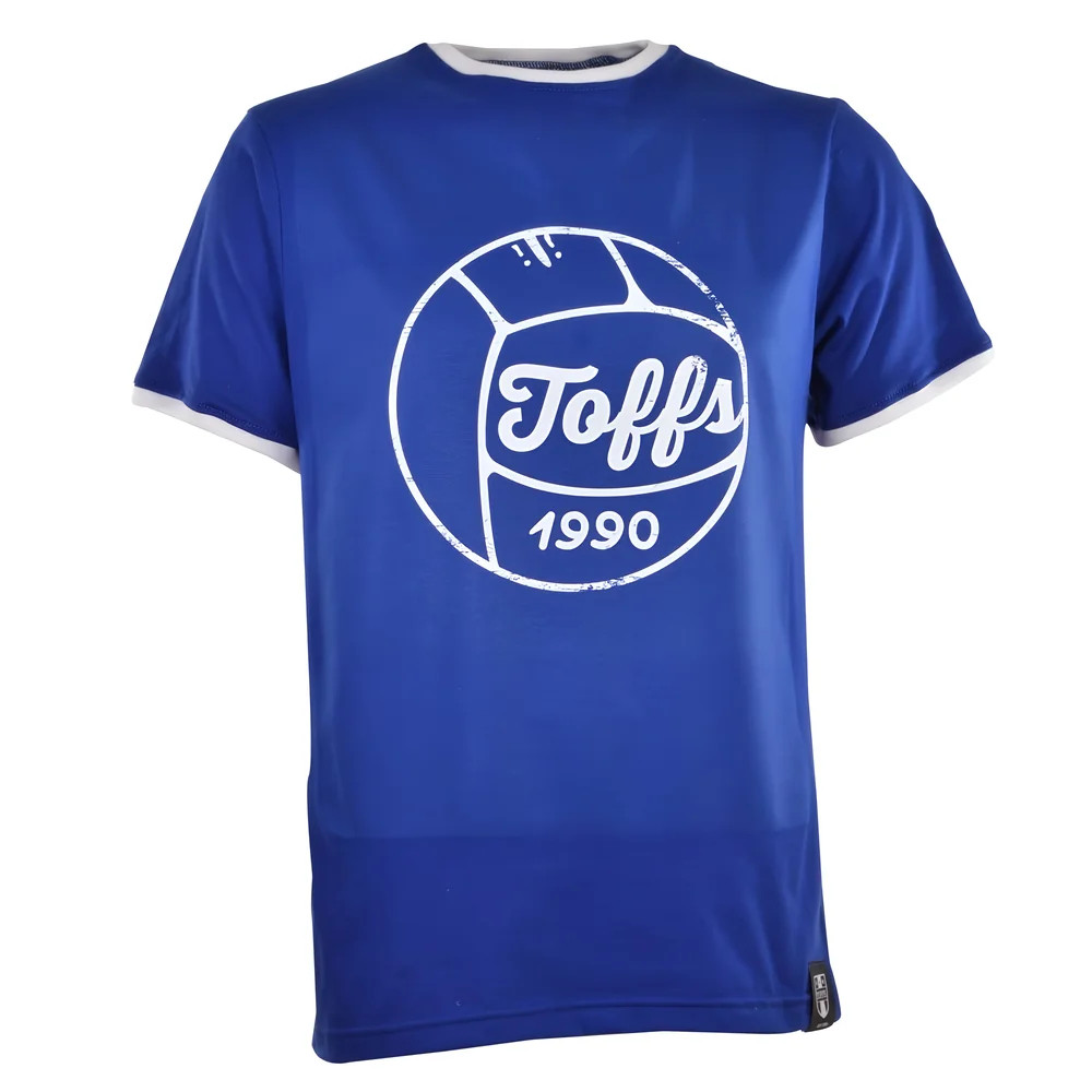 Toffs Football T-Shirt - Royal/ Ringer Polyester Chelsea Men's White 5XL