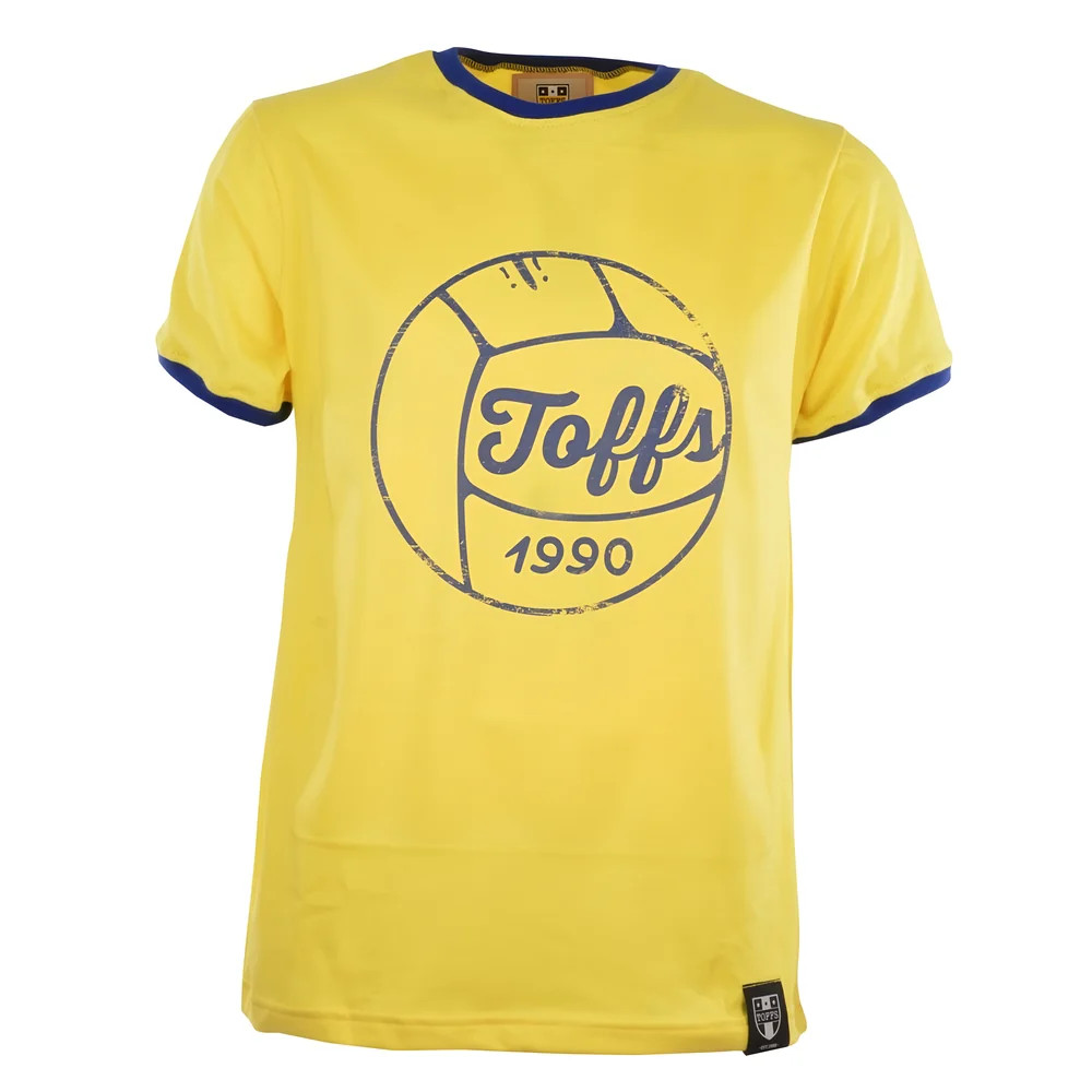 Toffs Football T-Shirt - /Royal Ringer Polyester Chelsea Men's Yellow 5XL