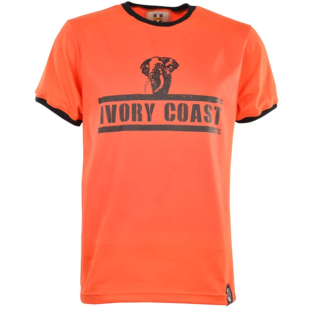Ivory Coast T-Shirt - Orange/ Ringer Polyester Made By: Toffs Men's Black 4XL