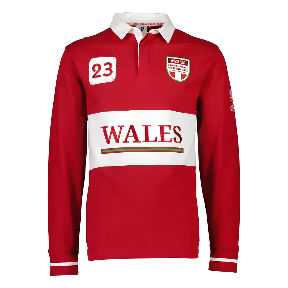 Rugby World Cup 2023 Wales Rugby - Polyester Azerbaijan Made By: Sportfolio Men's Red Small