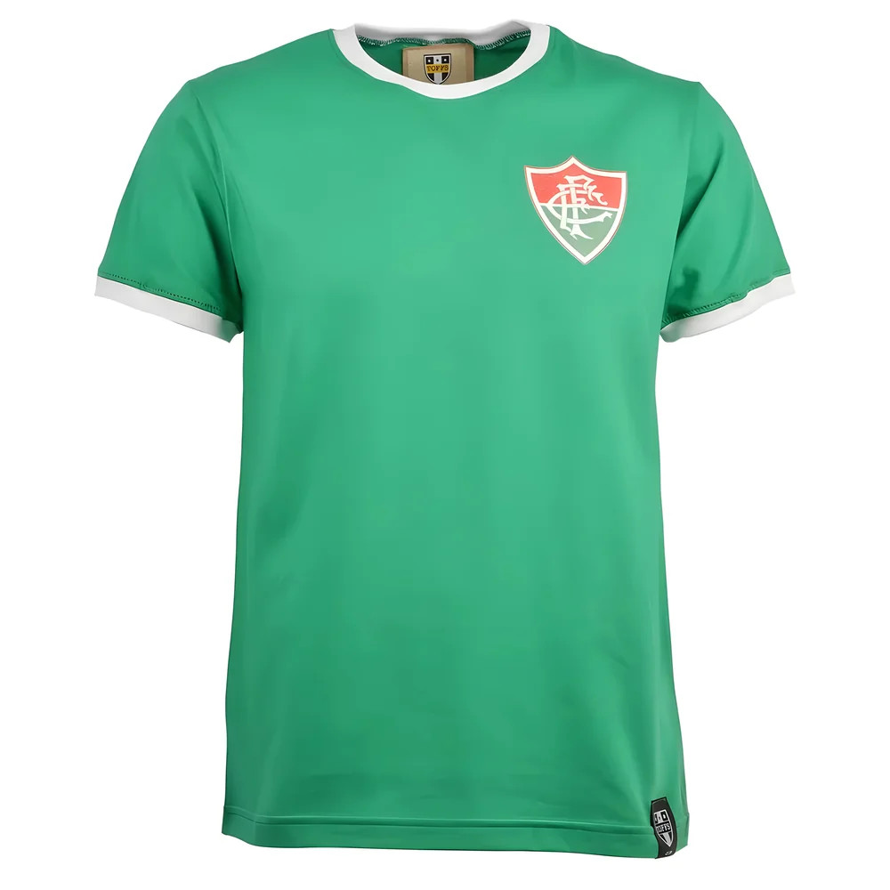 Fluminense 12Th Man - /White Ringer Polyester Made By: Toffs Men's Green 4XL