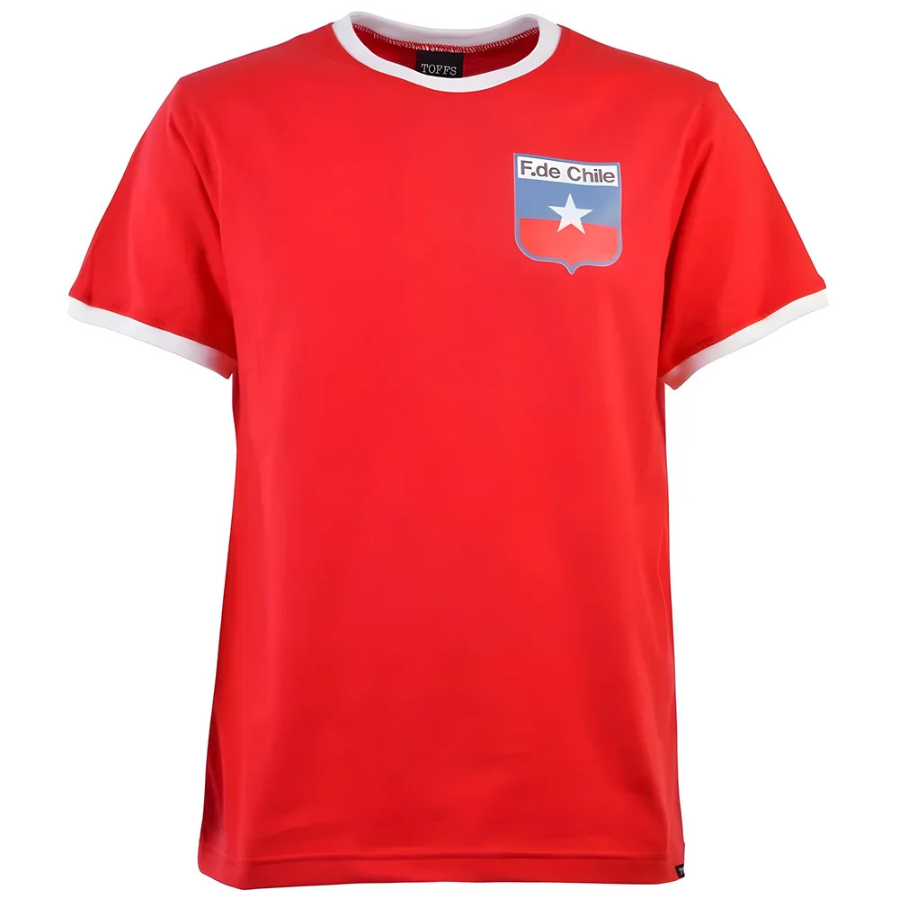 Chile 12Th Man - /White Ringer Polyester Made By: Toffs Men's Red 4XL