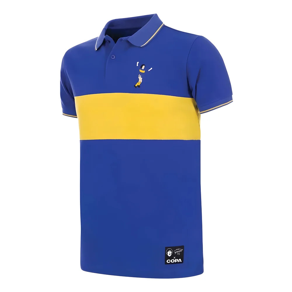 Maradona X Copa Boca Embroidery Polo Shirt Polyester Boca Juniors Made By: Copa Classics Men's Blue Xxl