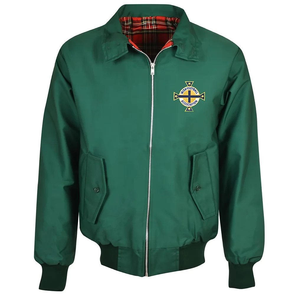 Northern Ireland Harrington Jacket Polyester Made By: Toffs Men's Green 3XL