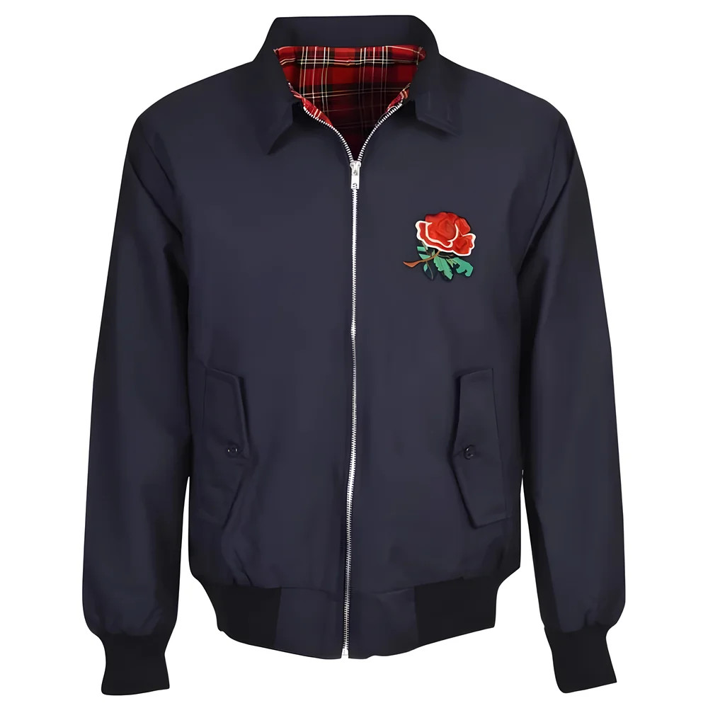 England Rugby Harrington Jacket Polyester Made By: Toffs Men's Navy 4XL