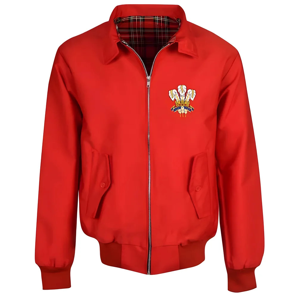 Wales Rugby Harrington Jacket Polyester Azerbaijan Made By: Toffs Men's Red Small