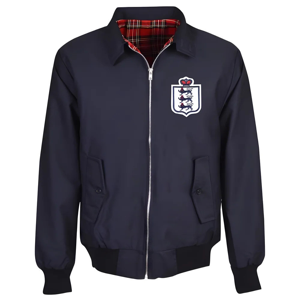 England Harrington Jacket Polyester Made By: Toffs Men's Navy 4XL
